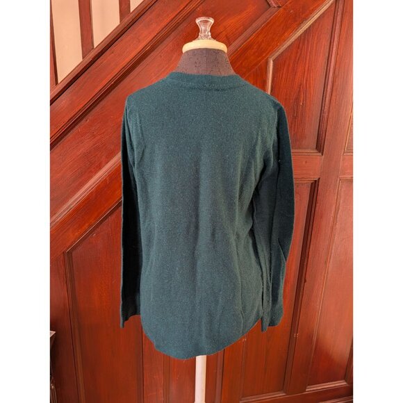 Loft Womens Teal Long Sleeve Wool Blend Sweater Size M - Picture 2 of 4